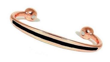 "Sinfonie" das elegante harmonische Kupferarmband mit einer schwarzen Kupferionenbeschichtung.